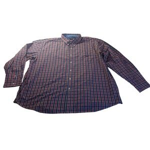 Chaps Easy Care Plaid Button Down Shirt 3XB‎ Big & Tall Dadcore Preppy Classic